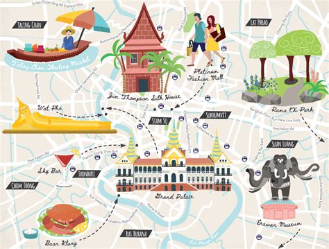 Bangkok Tourist Map Printable