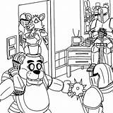 FNAF Foxy Coloring Pages sketch template