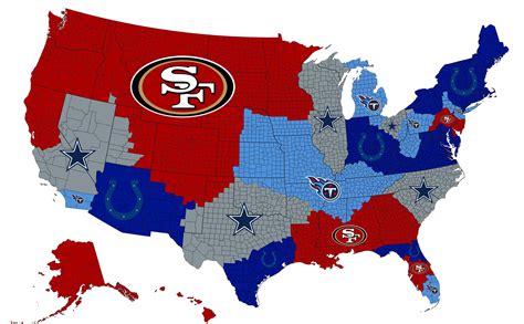 NFL Imperialism Map - Week 14 2018 : nfl