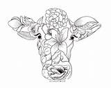 Coloring Book Flower Cow  FREE Download — Sarah Voyer sketch template
