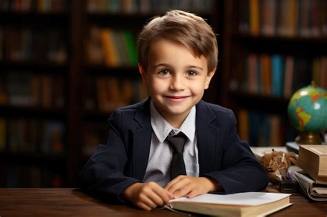 Premium AI Image | A child experiencing the first day of school in ...