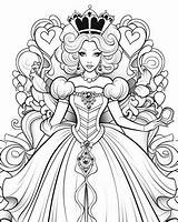 Queen Of Hearts Coloring Pages sketch template