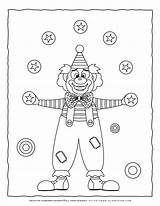 Circus Clown Coloring Pages sketch template