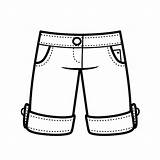 Premium Vector  Denim shorts Outline For coloring On A White Background sketch template
