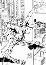 Supergirl In The City coloring Page  Download Print Or Color Online sketch template