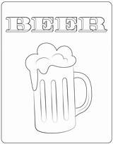Birra Boccale Cerveza Colorir Sketch Coloring Page sketch template