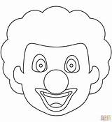 Happy Clown Face Coloring Pages Sketch Page sketch template