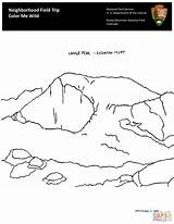 Longs Peak In Rocky Mountain National Park coloring Page  Free sketch template