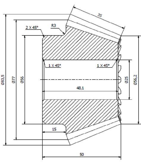 Schema of bevel gear. | Download Scientific Diagram