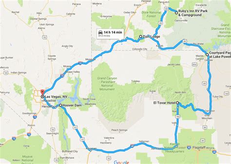 10 Day Zion, Bryce, Grand Canyon and Las Vegas Itinerary