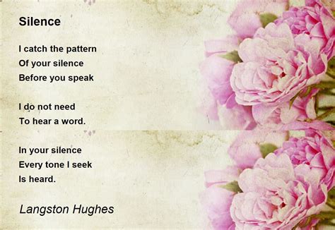 Silence Poem by Langston Hughes - Poem Hunter