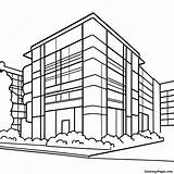 Modern Office Building Coloring Page  Pagescom sketch template