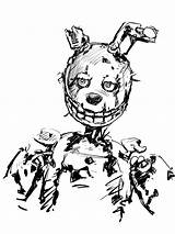 Full Body Fnaf Coloring Pages Springtrap  Tripafethna sketch template