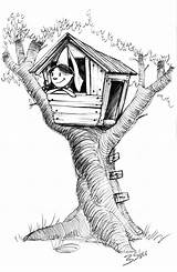 Tree House coloring Pages  ColoringLib sketch template