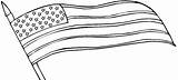 Waving United States Flag For Independence Day Celebration Coloring  sketch template
