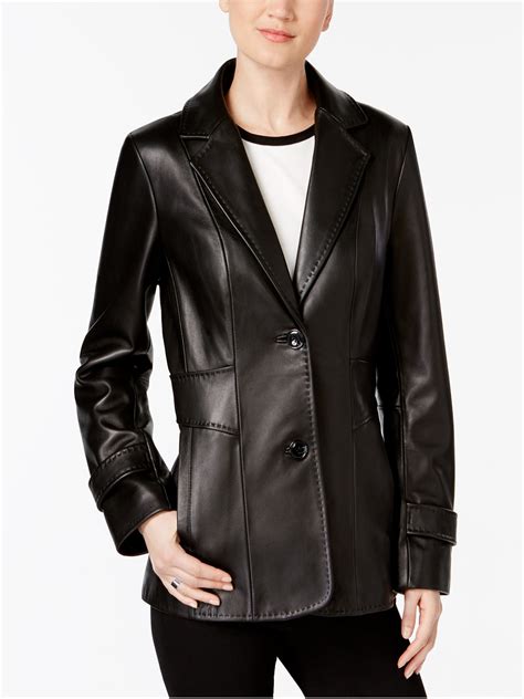 Iconic Black Leather Blazer For Women