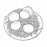 Spaghetti And Meatballs coloring Page – Coloring Corner sketch template
