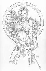 Female Archer Coloring Pages sketch template