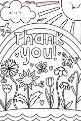 Printable Thank You Cards For Kids To Color sketch template