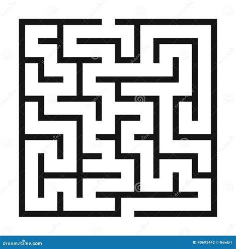 Maze Game Background. Labyrinth with Entry and Exit Stock Vector ...