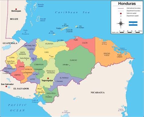 Honduras. Departamentos Guatemala, Social Studies, Scuba, Route, World ...