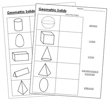 Geometric Solids: Worksheets by Montessori Print Shop | TpT