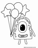 Monster Coloring Page 4 Cute And Silly Monsters For Kids Free  sketch template