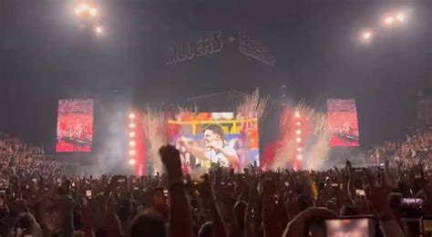 The Killers interrupt concert to show final minutes of England win