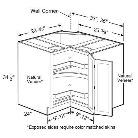 Corner base cabinet lazy susan - EZR36SSR-NPW - The Home Depot | Corner ...