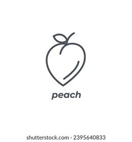 Vector Sign Peach Symbol Isolated On Stock Vector (Royalty Free ...