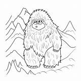 Yeti coloring Page – Coloring Corner sketch template