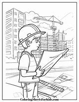 Architect Coloring Pages Free Downloads  Sheets For Kids sketch template