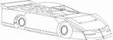 Dirt Late Model Coloring Pages Models Racing  sketch template