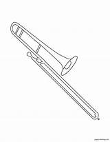 Trombone Kleurplaat Malvorlage Trombon Viento Musicais Stampare  sketch template