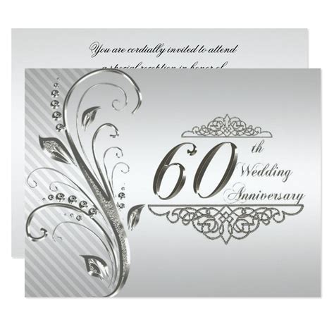 60th Wedding Anniversary Invitation Card | Wedding anniversary invitations, 60 wedding ...