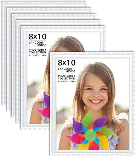 Amazon.com - PETAFLOP 8x10 Picture Frame White with Mat, Matted Frames for 8 by 10 Picture Photo ...