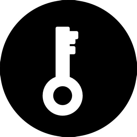 Free Icon | Key password interface symbol in a circle