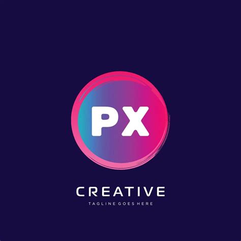 PX initial logo With Colorful template vector 22573663 Vector Art at Vecteezy