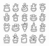 Premium Vector  Love potion coloring Page Stoppered Glass Bulb With sketch template