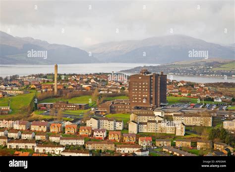 Greenock showing the Inverclyde Royal Hospital Stock Photo - Alamy