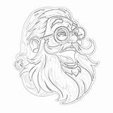 Laughing Santa Claus Coloring Page  Pages Mimi Panda sketch template