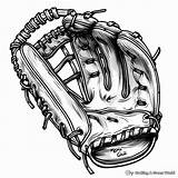 Baseball Glove Coloring Pages  Free & Printable sketch template