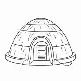 Igloo House Coloring Page Free Printable Pages For Kids Igloos  sketch template