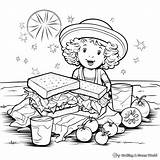 Picnic Food Coloring Pages sketch template