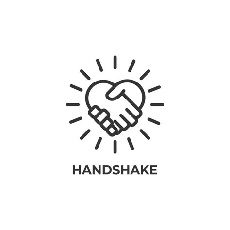 Vector sign of handshake symbol is isolated on a white background. icon color editable. 10353901 ...