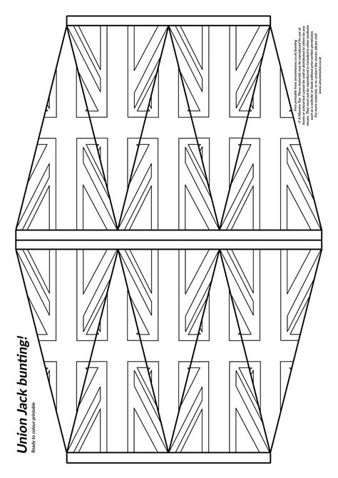 Colour and cut out Union Jack bunting template - A Mummy Too