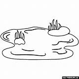 Pond Coloring Page sketch template