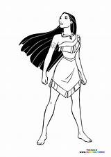 Pocahontas Disney Princess  Coloring Pages For Kids sketch template