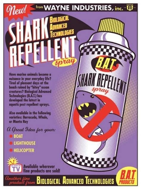 Bat shark repellent spray | Batman | Pinterest