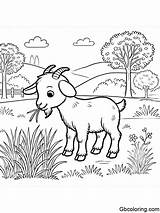 Goats Coloring Pages For Kids  GBcoloring sketch template